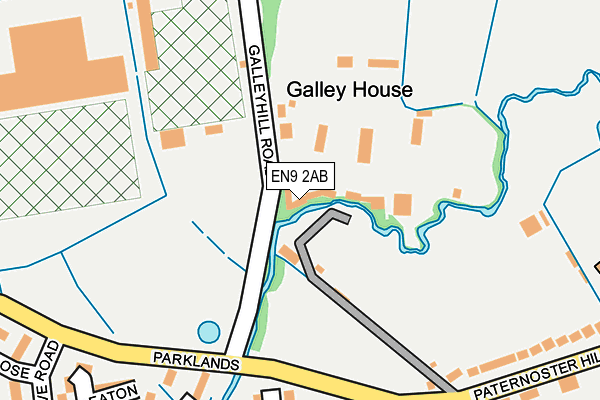 EN9 2AB map - OS OpenMap – Local (Ordnance Survey)