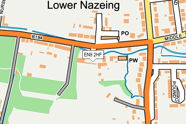 EN9 2HF map - OS OpenMap – Local (Ordnance Survey)