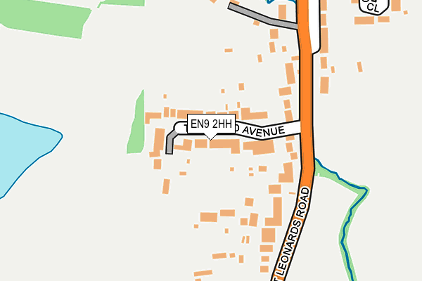 EN9 2HH map - OS OpenMap – Local (Ordnance Survey)