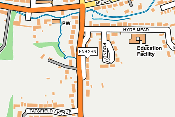 EN9 2HN map - OS OpenMap – Local (Ordnance Survey)