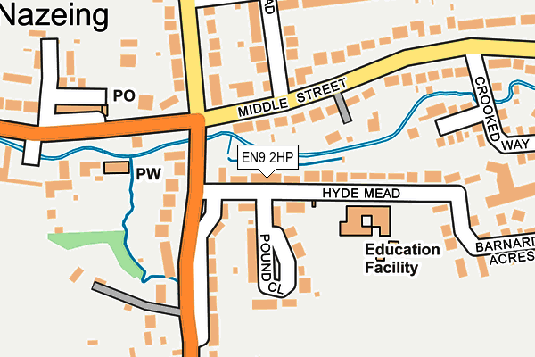 EN9 2HP map - OS OpenMap – Local (Ordnance Survey)