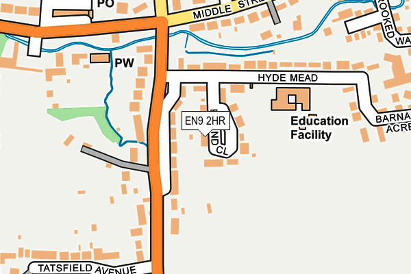 EN9 2HR map - OS OpenMap – Local (Ordnance Survey)