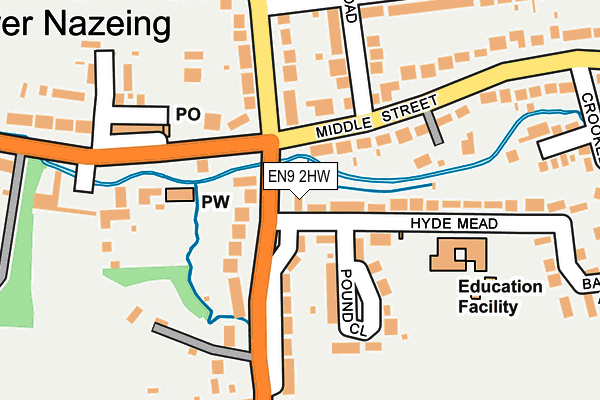 EN9 2HW map - OS OpenMap – Local (Ordnance Survey)