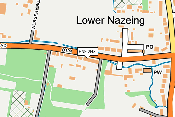 EN9 2HX map - OS OpenMap – Local (Ordnance Survey)