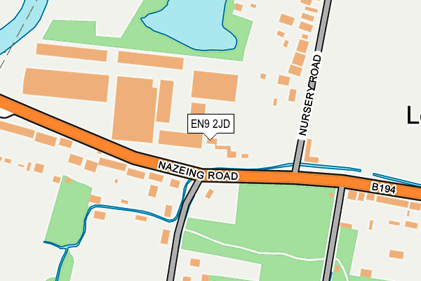 EN9 2JD map - OS OpenMap – Local (Ordnance Survey)