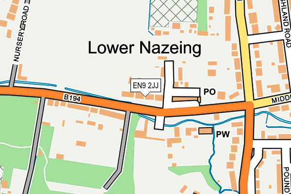 EN9 2JJ map - OS OpenMap – Local (Ordnance Survey)