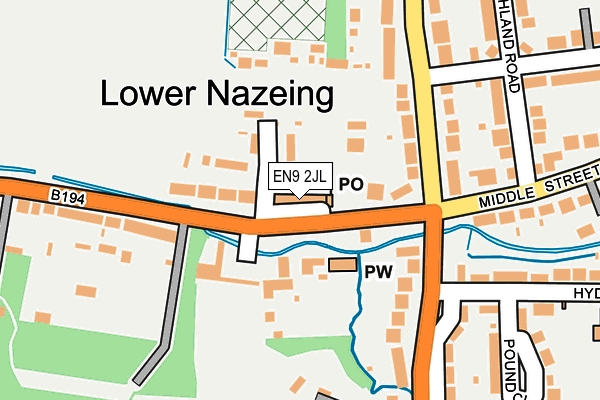EN9 2JL map - OS OpenMap – Local (Ordnance Survey)