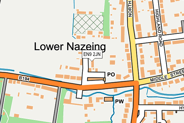 EN9 2JN map - OS OpenMap – Local (Ordnance Survey)