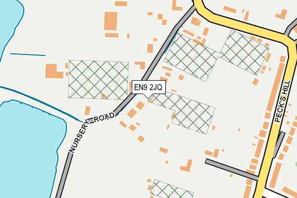 EN9 2JQ map - OS OpenMap – Local (Ordnance Survey)