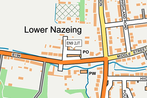 EN9 2JT map - OS OpenMap – Local (Ordnance Survey)