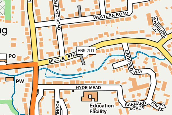 EN9 2LD map - OS OpenMap – Local (Ordnance Survey)