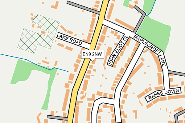 EN9 2NW map - OS OpenMap – Local (Ordnance Survey)