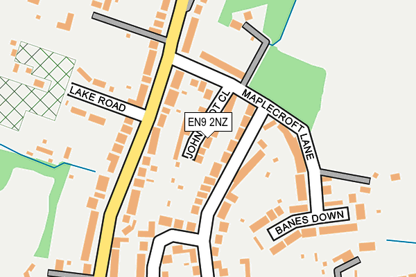 EN9 2NZ map - OS OpenMap – Local (Ordnance Survey)