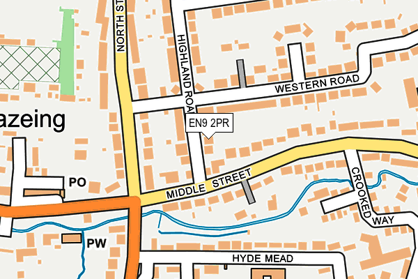 EN9 2PR map - OS OpenMap – Local (Ordnance Survey)