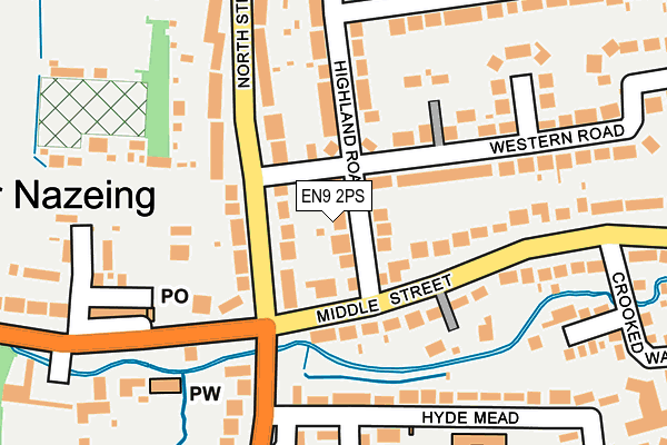 EN9 2PS map - OS OpenMap – Local (Ordnance Survey)
