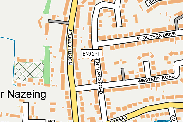EN9 2PT map - OS OpenMap – Local (Ordnance Survey)