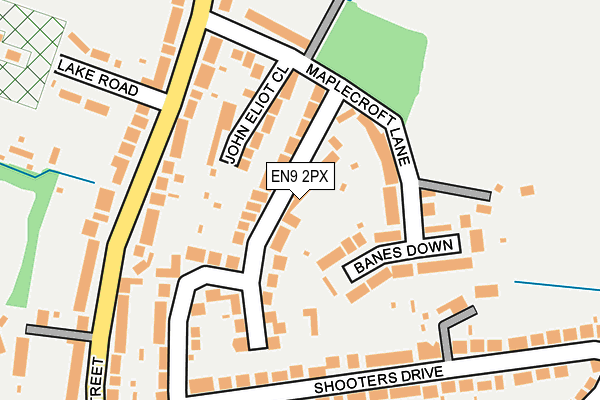 EN9 2PX map - OS OpenMap – Local (Ordnance Survey)