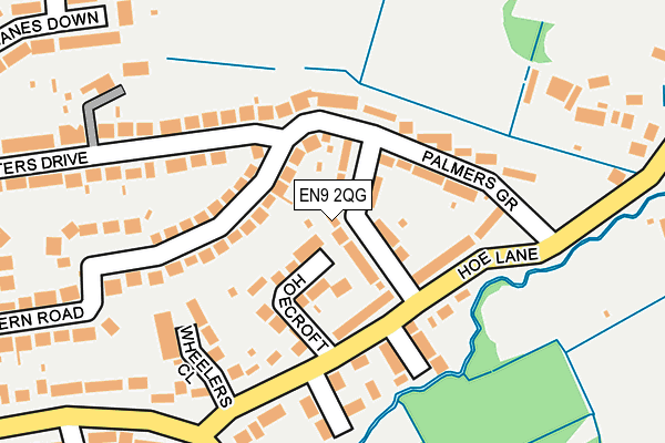 EN9 2QG map - OS OpenMap – Local (Ordnance Survey)