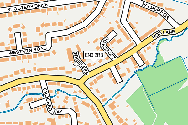 EN9 2RB map - OS OpenMap – Local (Ordnance Survey)