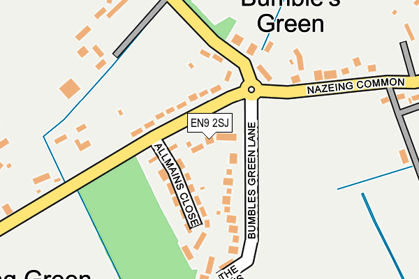 EN9 2SJ map - OS OpenMap – Local (Ordnance Survey)