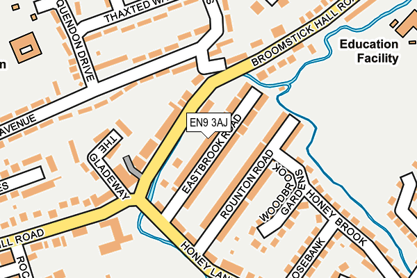 EN9 3AJ map - OS OpenMap – Local (Ordnance Survey)