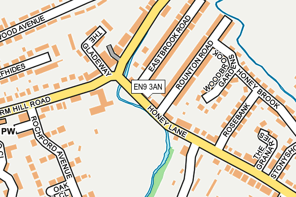 EN9 3AN map - OS OpenMap – Local (Ordnance Survey)