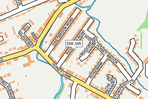 EN9 3AR map - OS OpenMap – Local (Ordnance Survey)