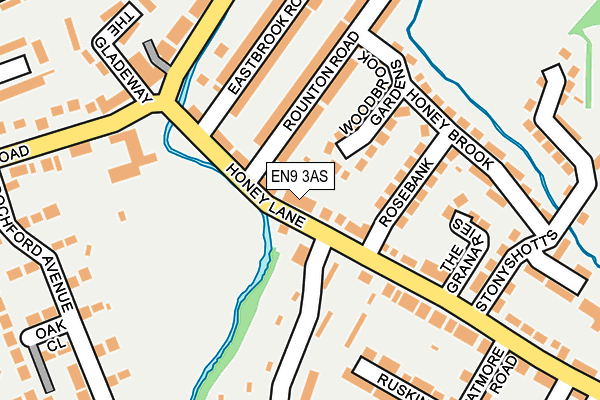 EN9 3AS map - OS OpenMap – Local (Ordnance Survey)