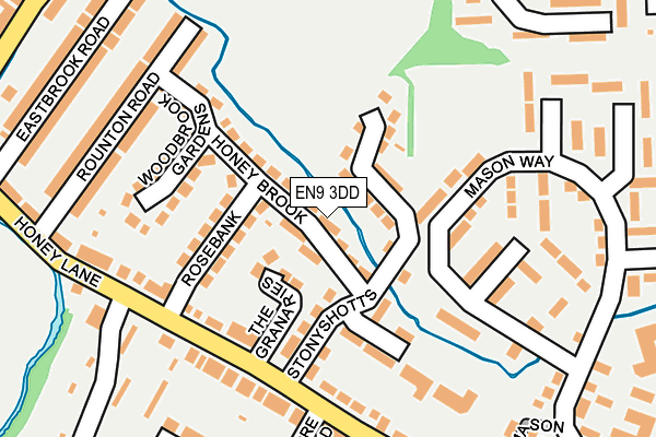 EN9 3DD map - OS OpenMap – Local (Ordnance Survey)