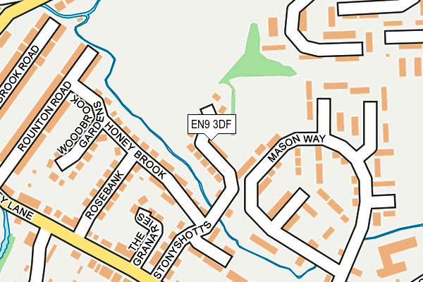 EN9 3DF map - OS OpenMap – Local (Ordnance Survey)