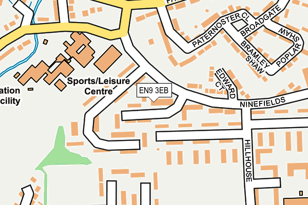 EN9 3EB map - OS OpenMap – Local (Ordnance Survey)
