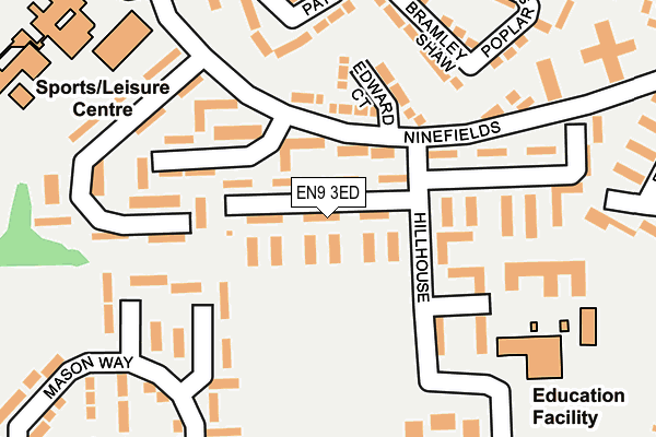 EN9 3ED map - OS OpenMap – Local (Ordnance Survey)