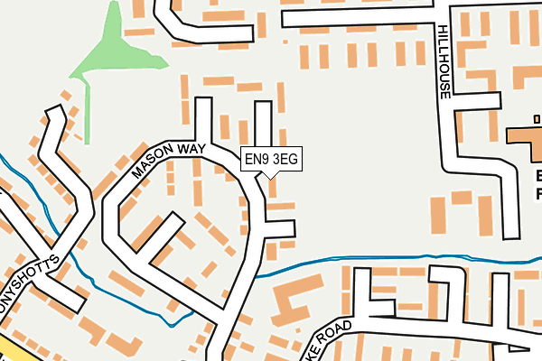 EN9 3EG map - OS OpenMap – Local (Ordnance Survey)