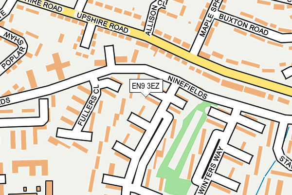 EN9 3EZ map - OS OpenMap – Local (Ordnance Survey)