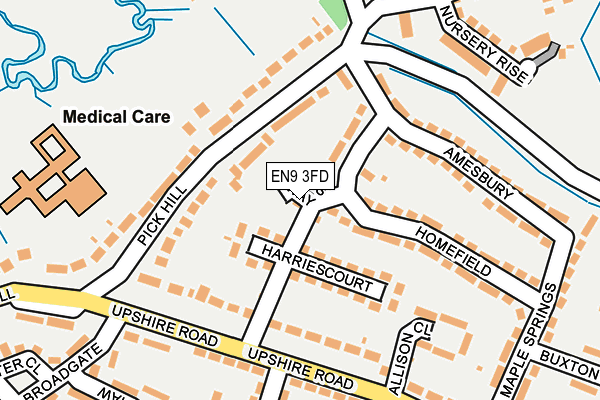 EN9 3FD map - OS OpenMap – Local (Ordnance Survey)