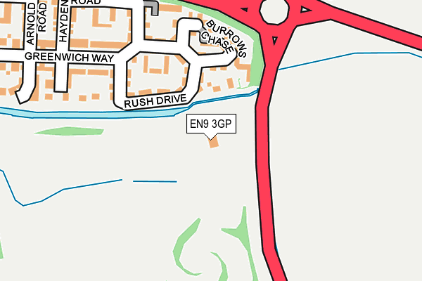 EN9 3GP map - OS OpenMap – Local (Ordnance Survey)