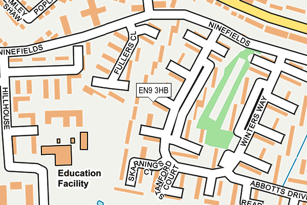 EN9 3HB map - OS OpenMap – Local (Ordnance Survey)