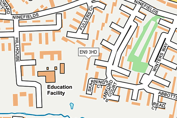 EN9 3HD map - OS OpenMap – Local (Ordnance Survey)