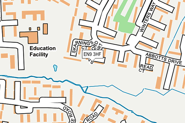 EN9 3HF map - OS OpenMap – Local (Ordnance Survey)