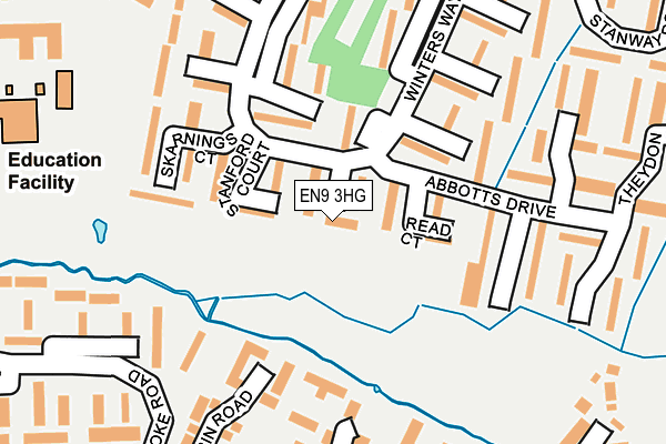 EN9 3HG map - OS OpenMap – Local (Ordnance Survey)