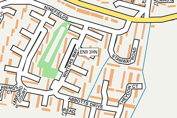 EN9 3HN map - OS OpenMap – Local (Ordnance Survey)