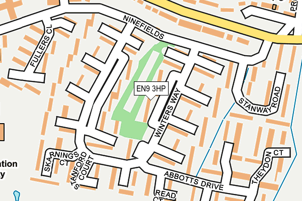 EN9 3HP map - OS OpenMap – Local (Ordnance Survey)