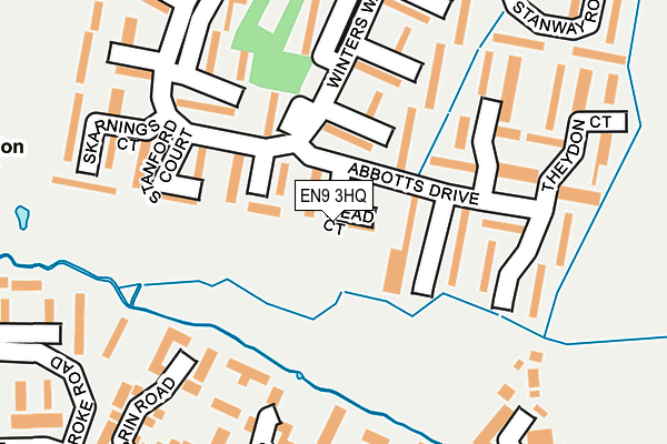 EN9 3HQ map - OS OpenMap – Local (Ordnance Survey)
