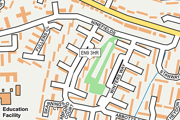 EN9 3HR map - OS OpenMap – Local (Ordnance Survey)