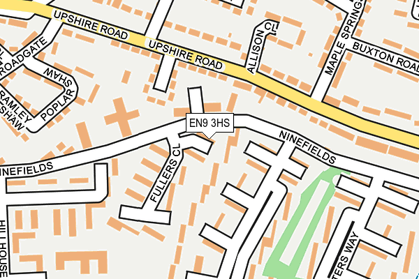 EN9 3HS map - OS OpenMap – Local (Ordnance Survey)