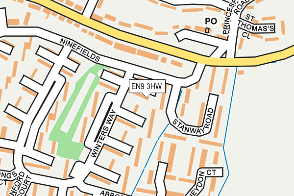 EN9 3HW map - OS OpenMap – Local (Ordnance Survey)
