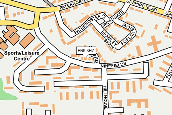 EN9 3HZ map - OS OpenMap – Local (Ordnance Survey)
