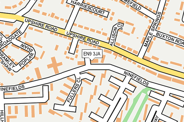 EN9 3JA map - OS OpenMap – Local (Ordnance Survey)