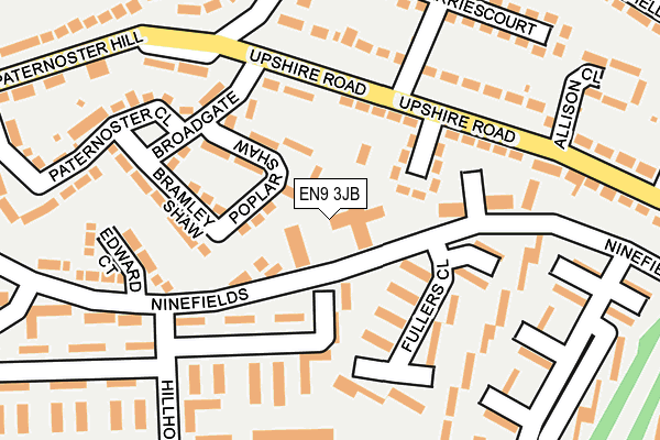 EN9 3JB map - OS OpenMap – Local (Ordnance Survey)