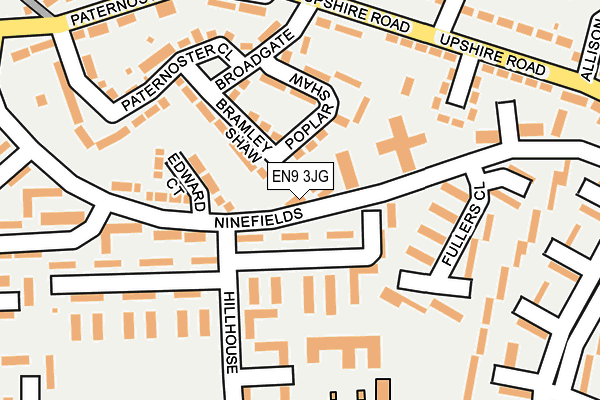 EN9 3JG map - OS OpenMap – Local (Ordnance Survey)